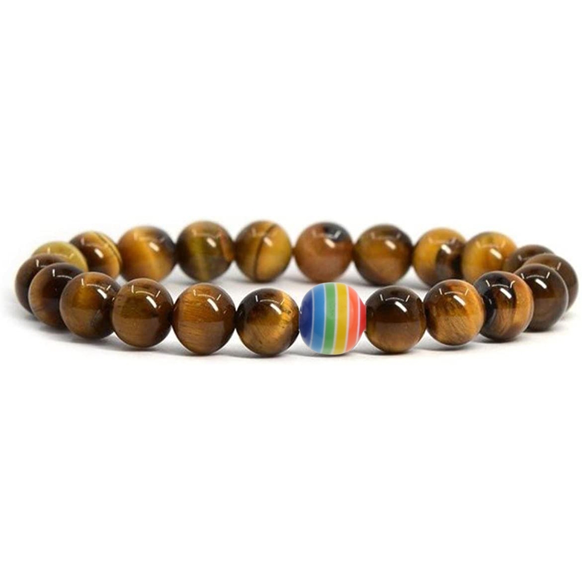 8mm Gemstone Beaded Colorful Resin Stone Bracelet for Women Men #SB1388