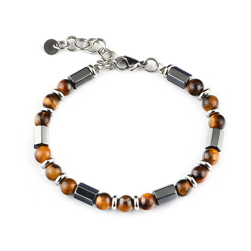 Tube Hematite 6MM Gemstone Beads Bracelet SB2147