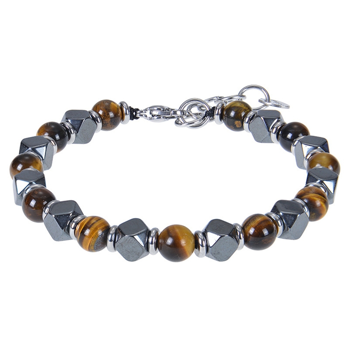 Cube Hematite 6MM Gemstone Beads Bracelet SB2148