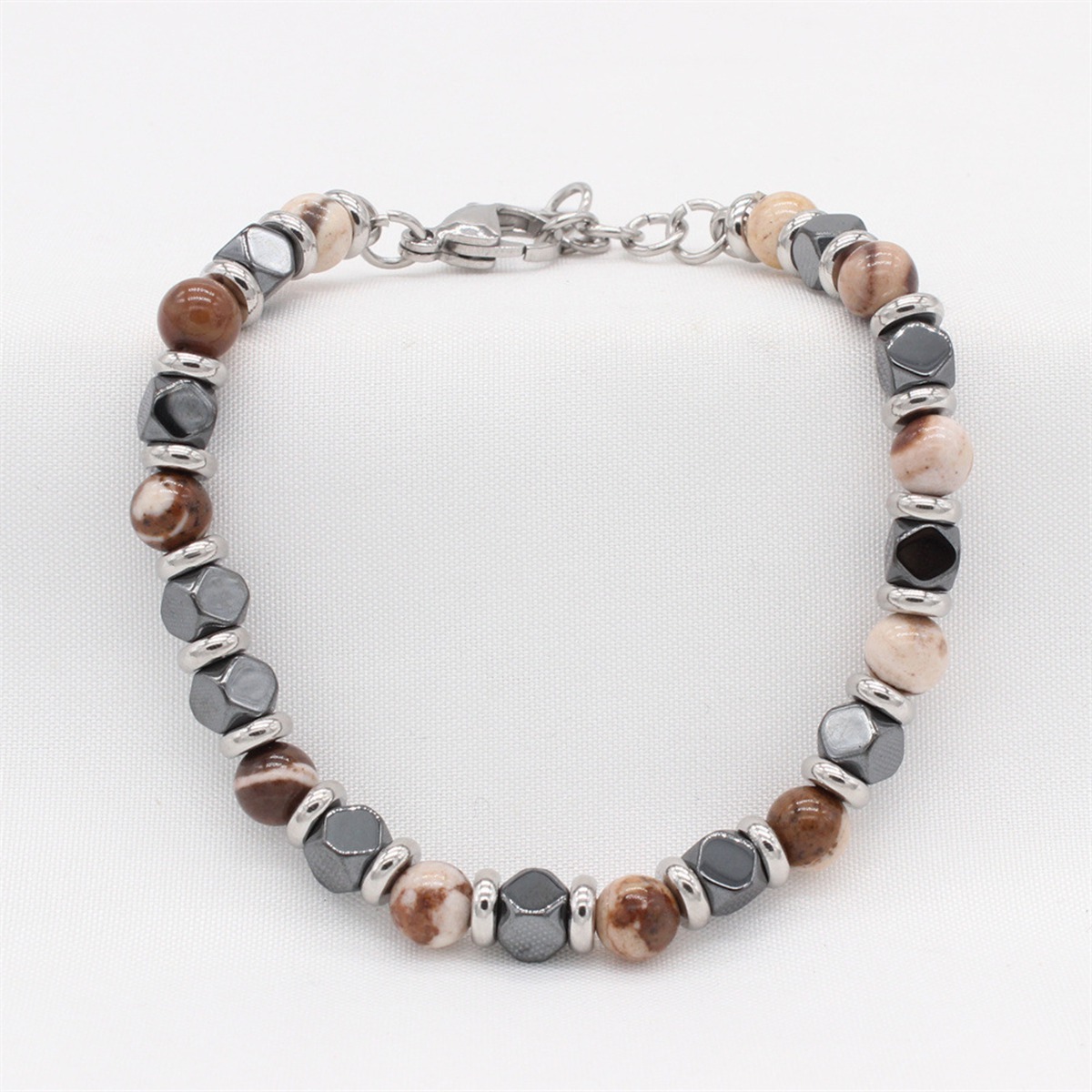 Cube Hematite 6MM Gemstone Beads Bracelet SB2148