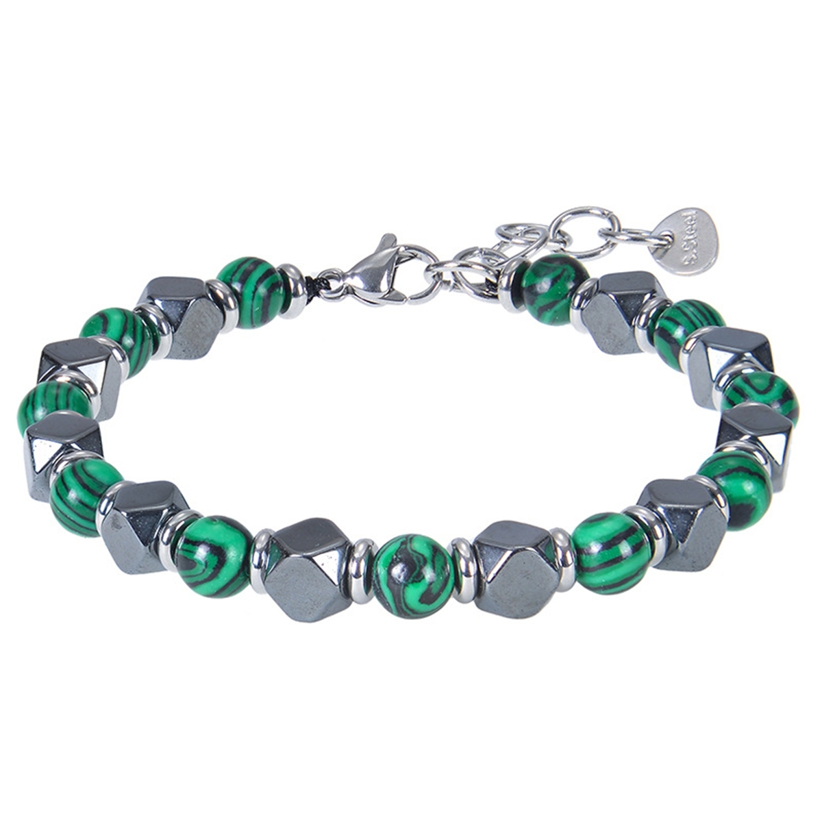 Cube Hematite 6MM Gemstone Beads Bracelet SB2148