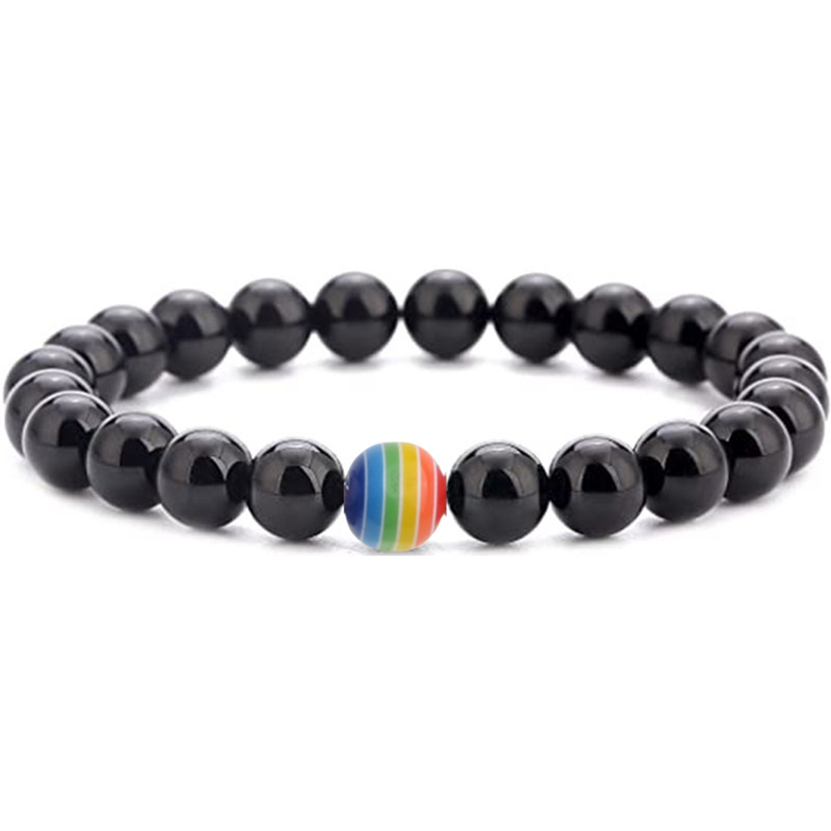 8mm Gemstone Beaded Colorful Resin Stone Bracelet for Women Men #SB1388