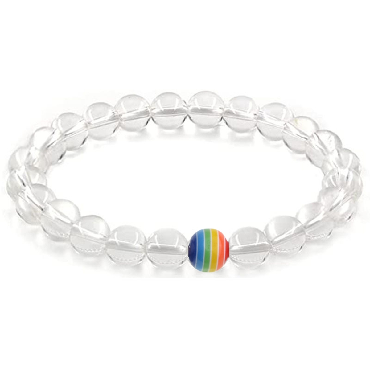 8mm Gemstone Beaded Colorful Resin Stone Bracelet for Women Men #SB1388