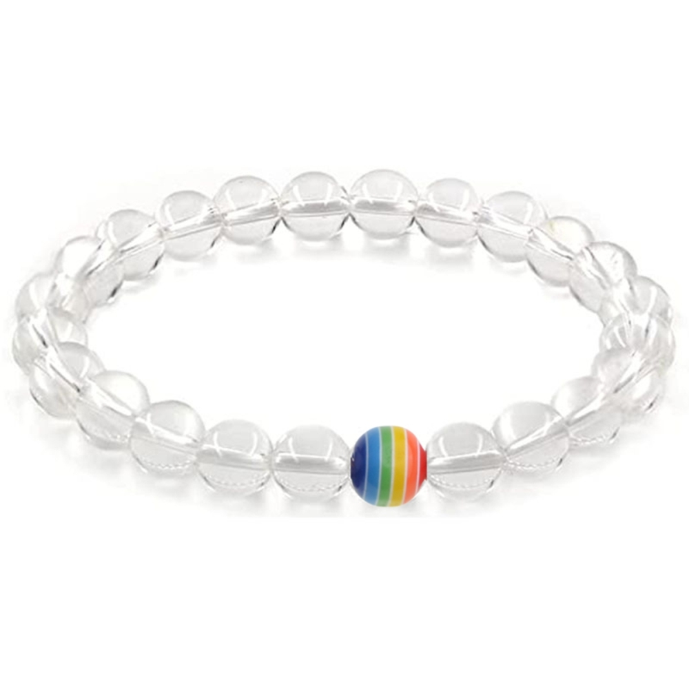 8mm Gemstone Beaded Colorful Resin Stone Bracelet for Women Men #SB1388
