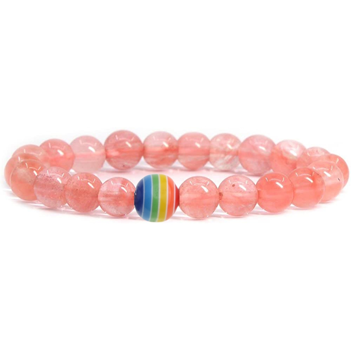 8mm Gemstone Beaded Colorful Resin Stone Bracelet for Women Men #SB1388
