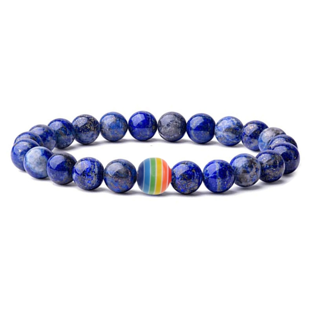 8mm Gemstone Beaded Colorful Resin Stone Bracelet for Women Men #SB1388