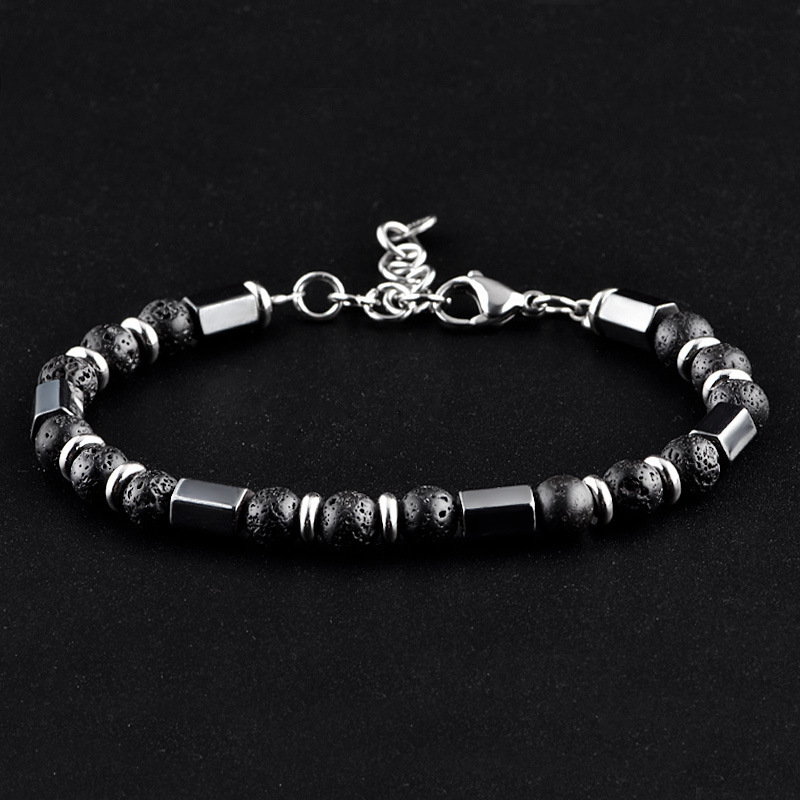 Tube Hematite 6MM Gemstone Beads Bracelet SB2147