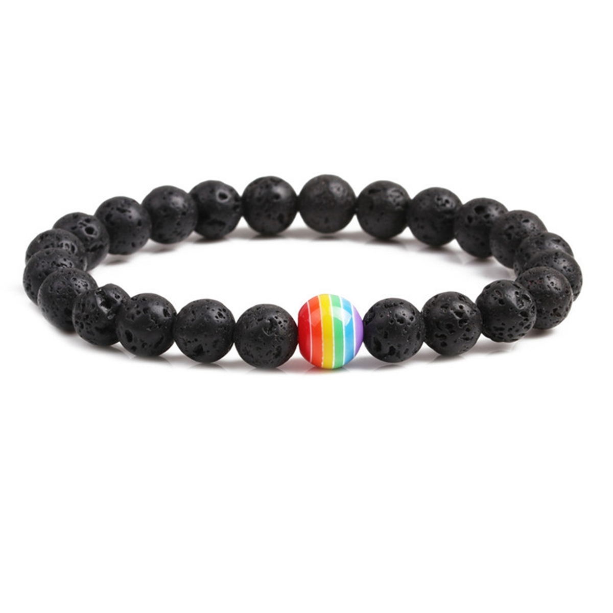 8mm Gemstone Beaded Colorful Resin Stone Bracelet for Women Men #SB1388