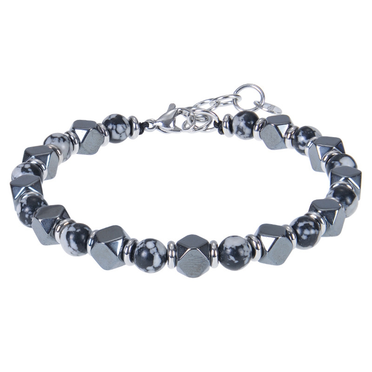 Cube Hematite 6MM Gemstone Beads Bracelet SB2148
