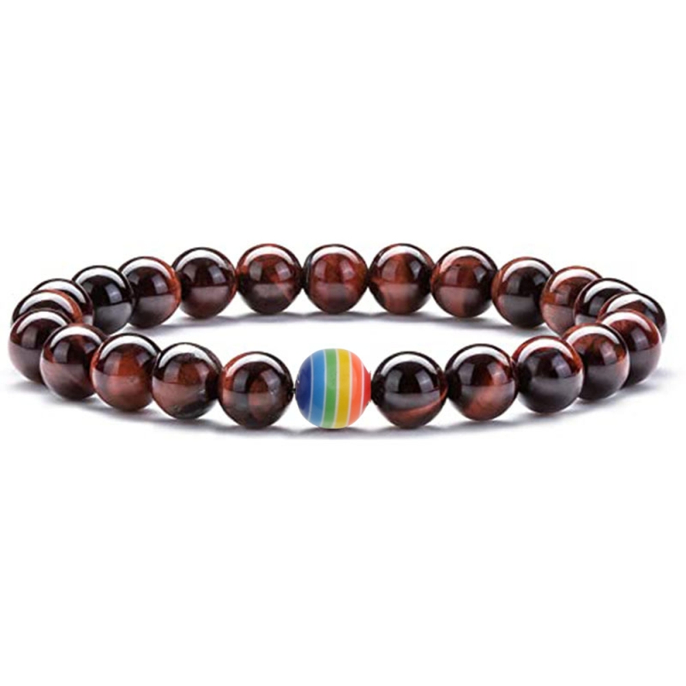 8mm Gemstone Beaded Colorful Resin Stone Bracelet for Women Men #SB1388