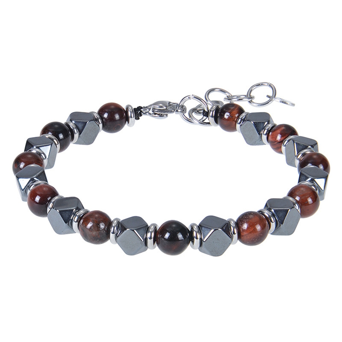 Cube Hematite 6MM Gemstone Beads Bracelet SB2148