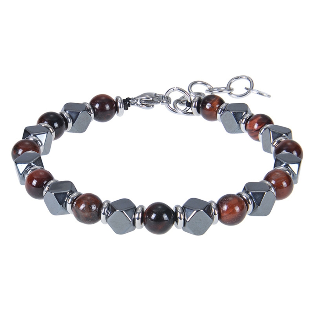 Cube Hematite 6MM Gemstone Beads Bracelet SB2148