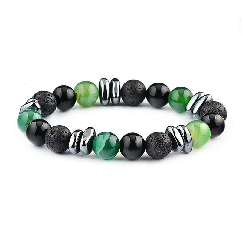 10mm Matte Onyx Hematite Gemstone Beads Bracelet SB2142