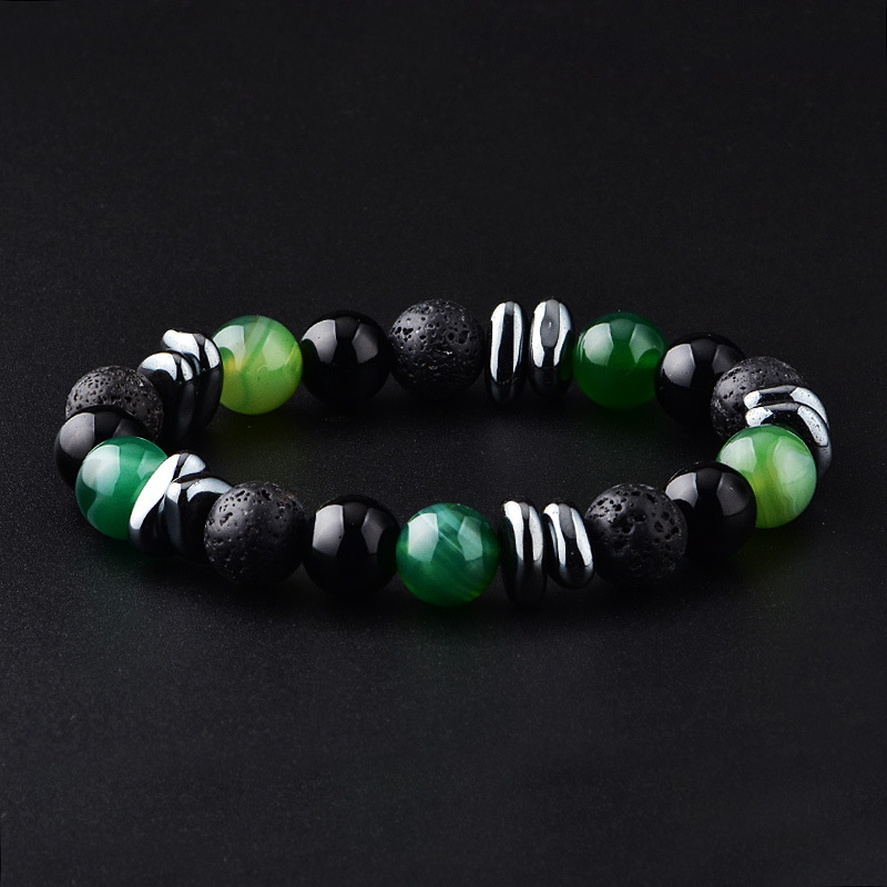 10mm Matte Onyx Hematite Gemstone Beads Bracelet SB2142