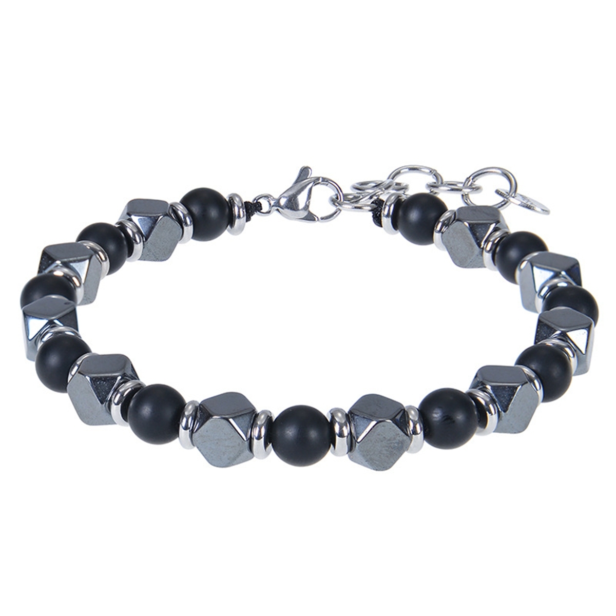 Cube Hematite 6MM Gemstone Beads Bracelet SB2148