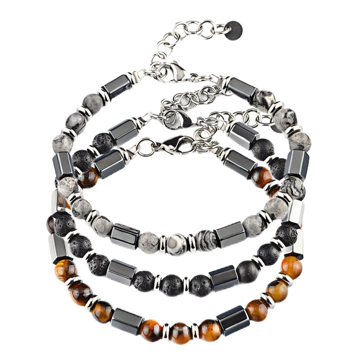Tube Hematite 6MM Gemstone Beads Bracelet SB2147
