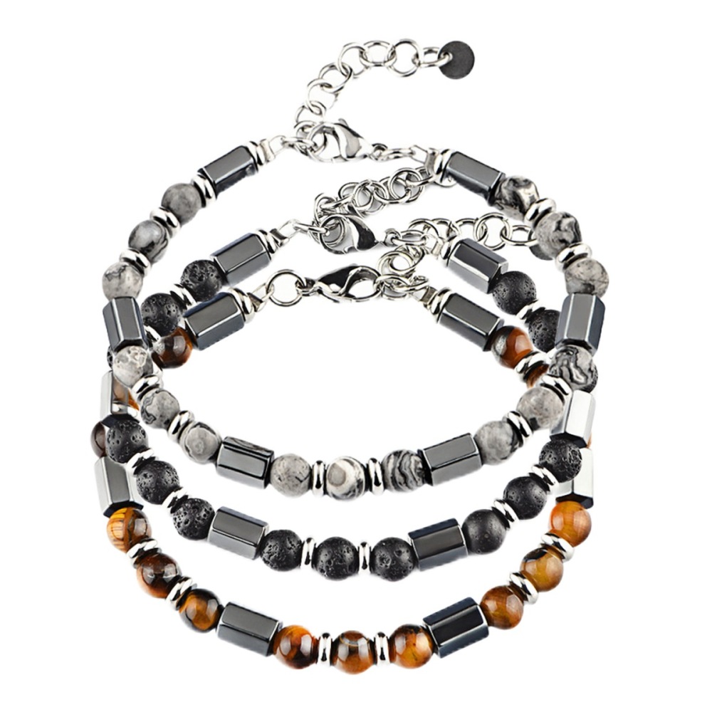 Tube Hematite 6MM Gemstone Beads Bracelet SB2147