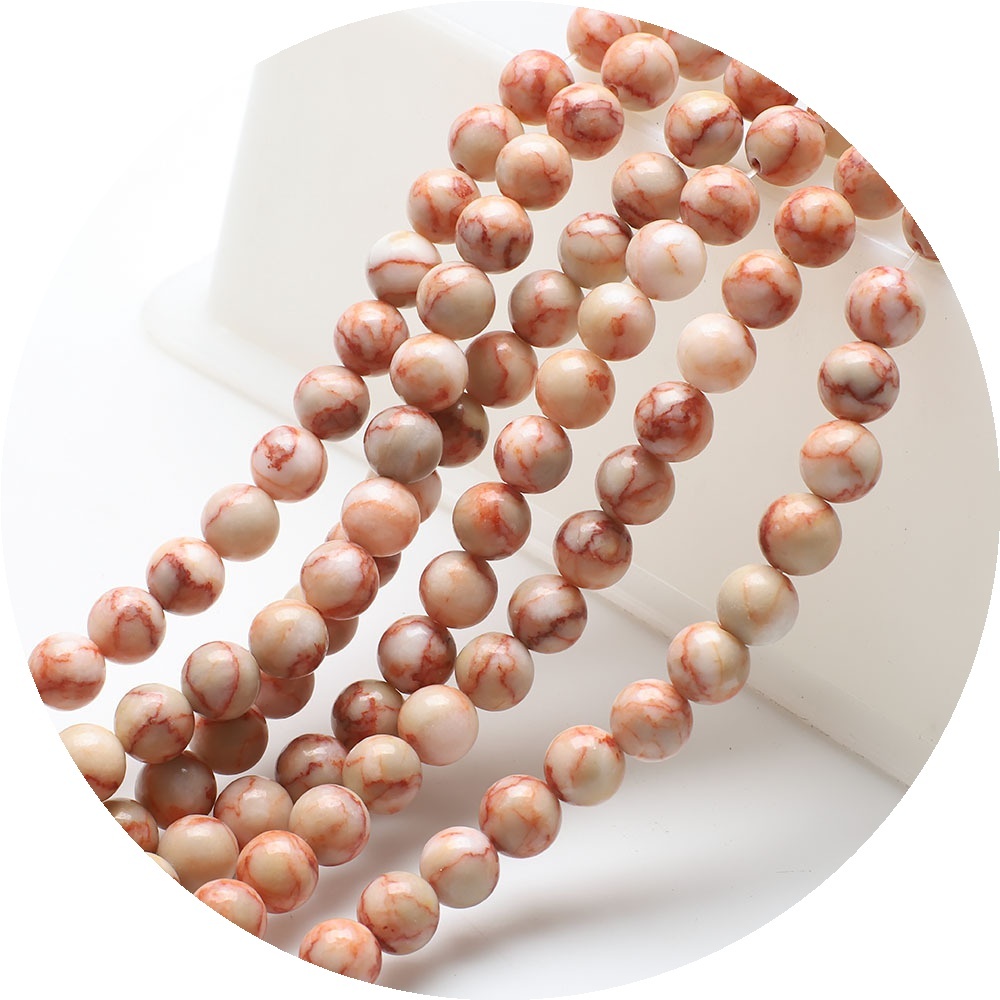 8mm Gemstone Stainless Steel Spacer Beads Bracelet for Women Men #SB2127