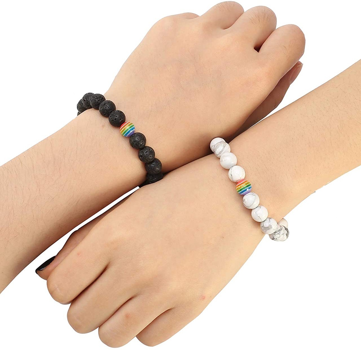 8mm Gemstone Beaded Colorful Resin Stone Bracelet for Women Men #SB1388