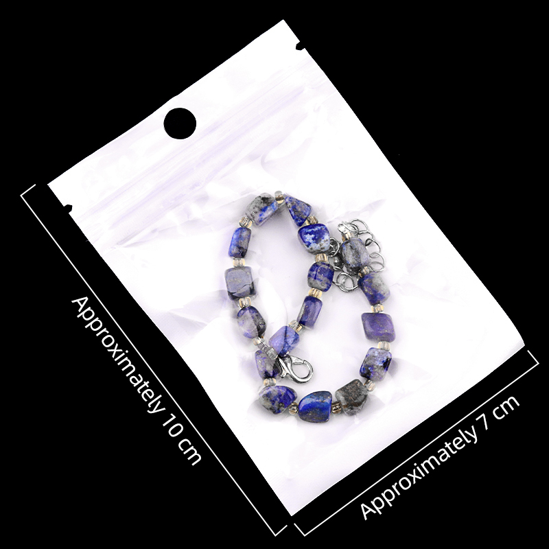Irregular Tumbled Stone Beads (5-12MM) Bracelet with Lobster Clasp Chain
