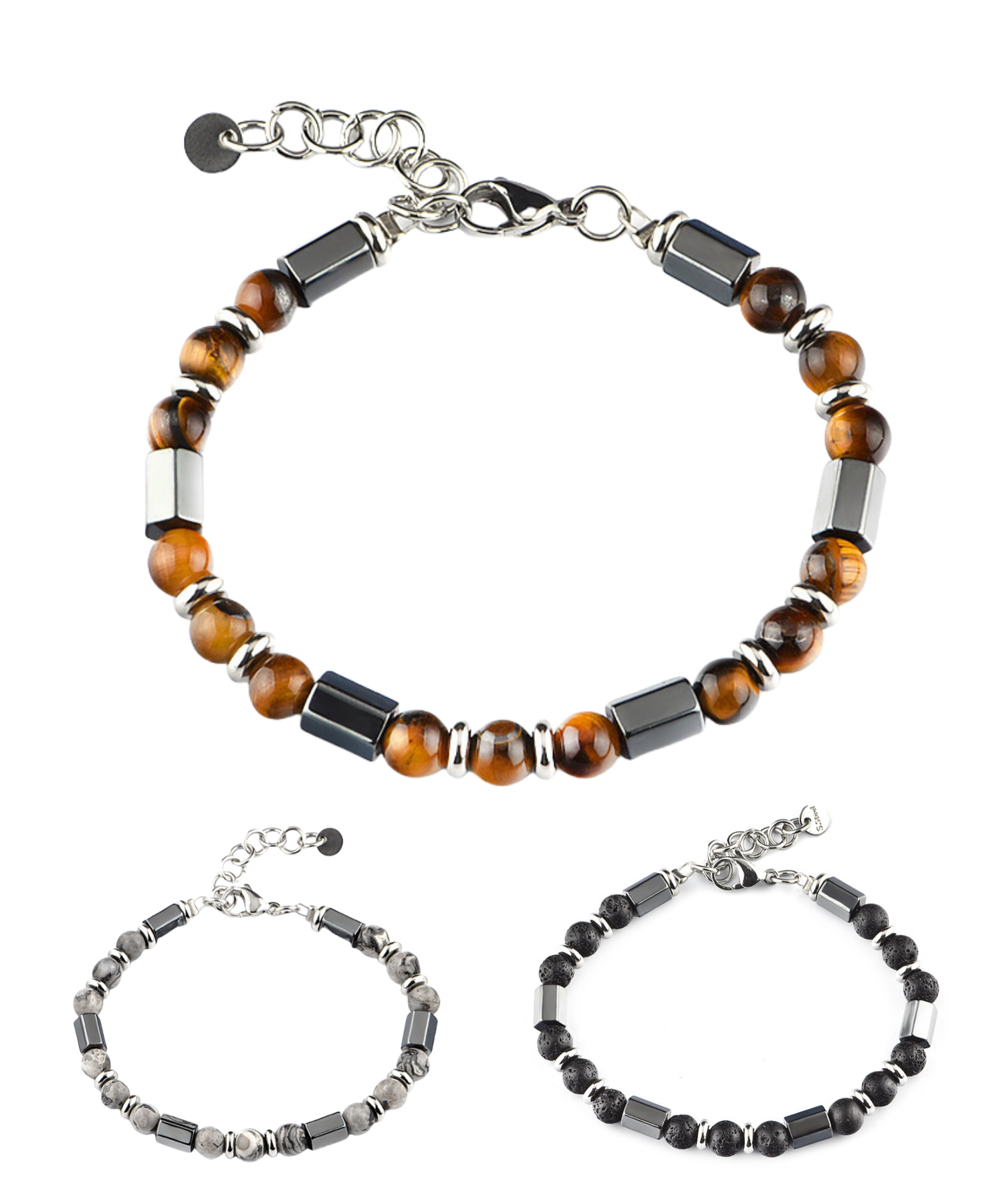 Tube Hematite 6MM Gemstone Beads Bracelet SB2147