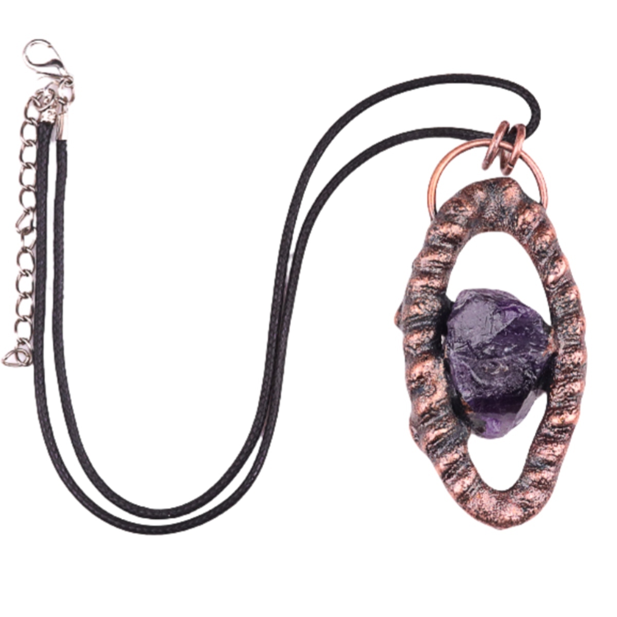 Natural Raw Gemstone Nugget Handcrafted Retro Red Copper Eye Pendant for Making Jewelry SP1912C