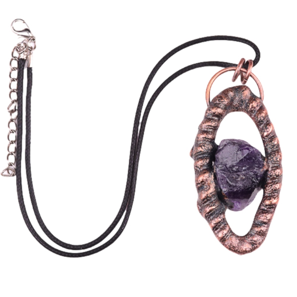 Natural Raw Gemstone Nugget Handcrafted Retro Red Copper Eye Pendant for Making Jewelry SP1912C