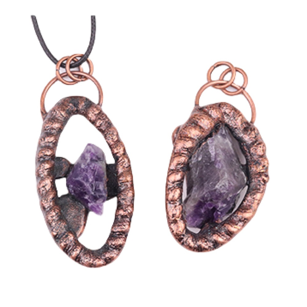 Natural Raw Gemstone Nugget Handcrafted Retro Red Copper Eye Pendant for Making Jewelry SP1912C