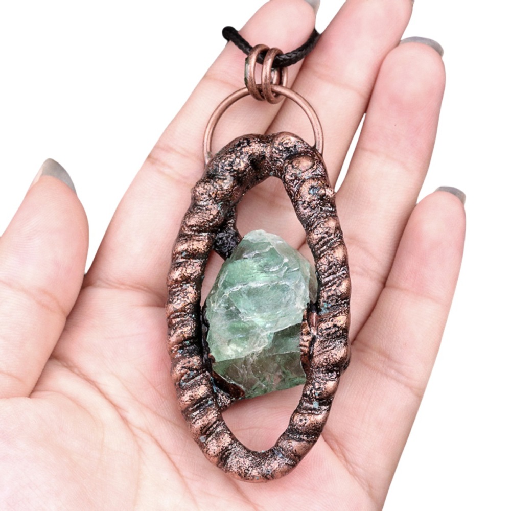 Natural Raw Gemstone Nugget Handcrafted Retro Red Copper Eye Pendant for Making Jewelry SP1912C