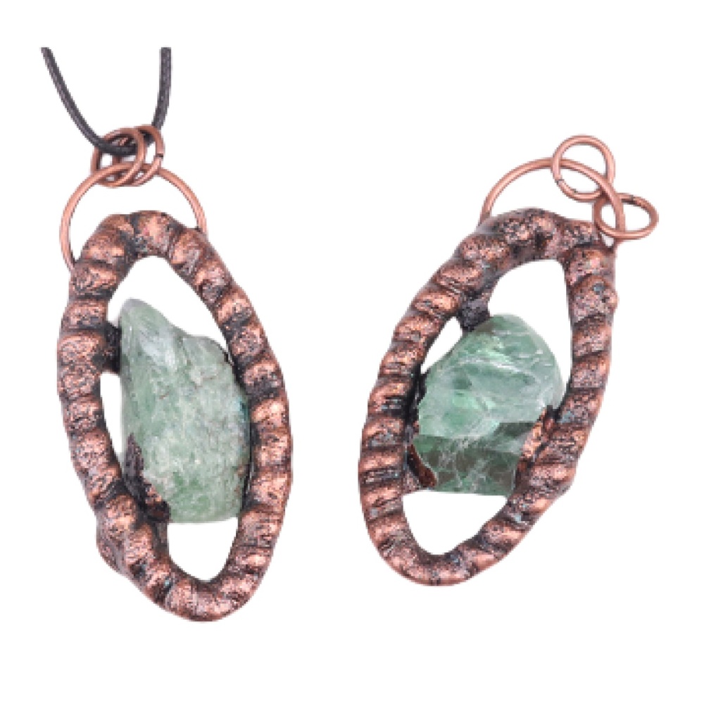 Natural Raw Gemstone Nugget Handcrafted Retro Red Copper Eye Pendant for Making Jewelry SP1912C