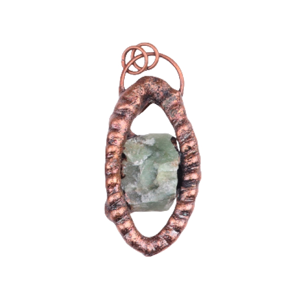 Natural Raw Gemstone Nugget Handcrafted Retro Red Copper Eye Pendant for Making Jewelry SP1912C