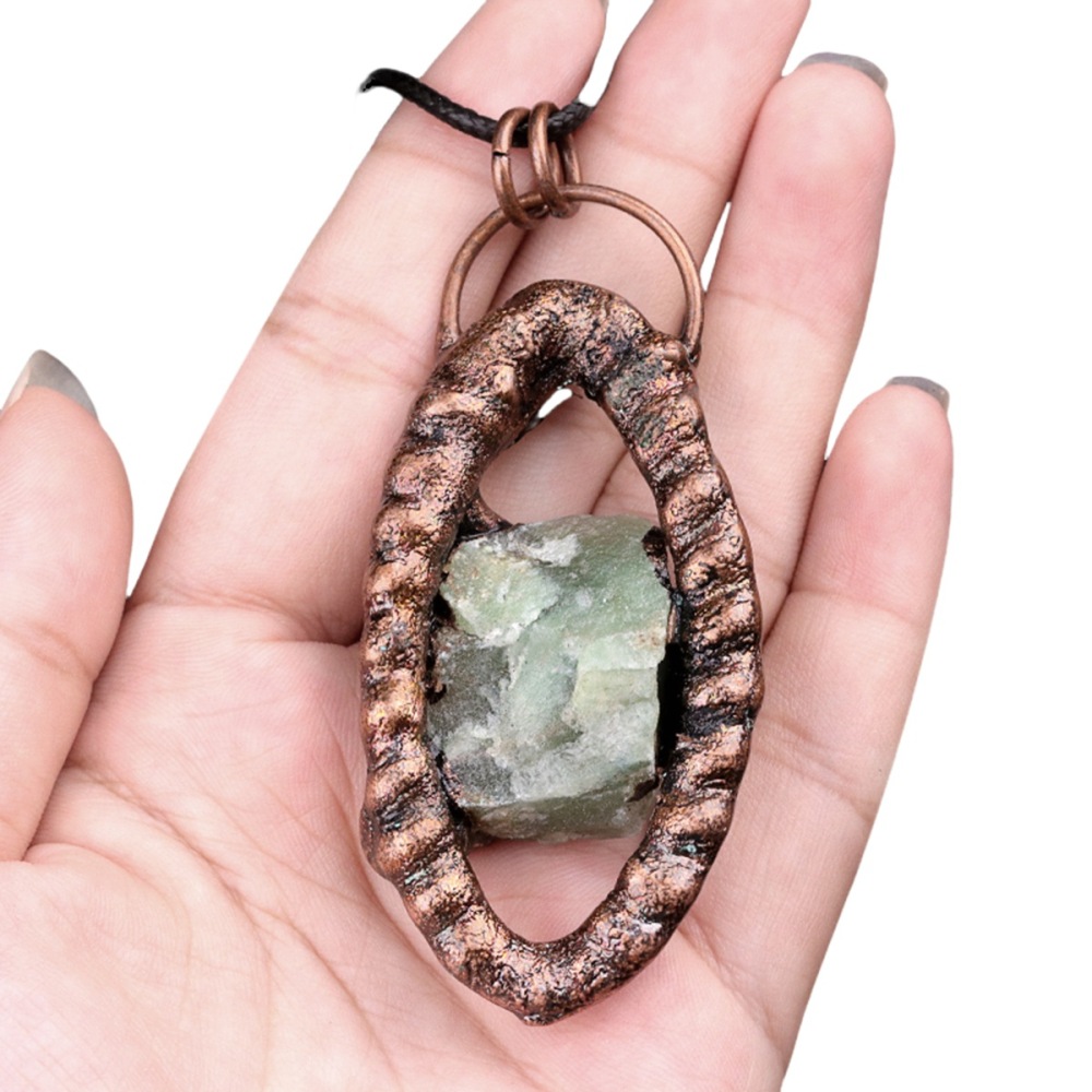 Natural Raw Gemstone Nugget Handcrafted Retro Red Copper Eye Pendant for Making Jewelry SP1912C