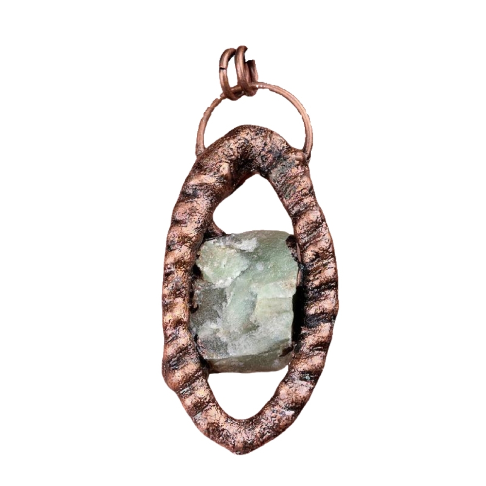 Natural Raw Gemstone Nugget Handcrafted Retro Red Copper Eye Pendant for Making Jewelry SP1912C