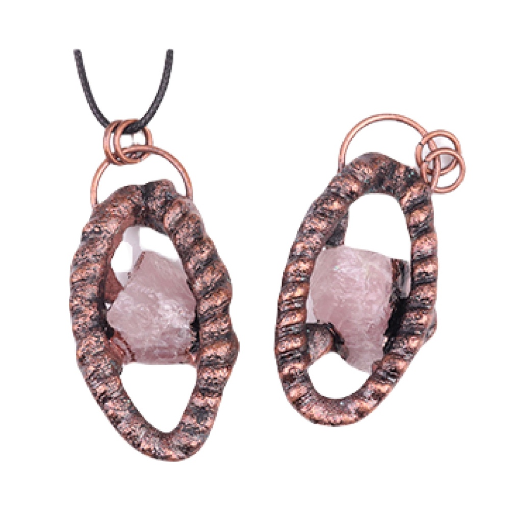 Natural Raw Gemstone Nugget Handcrafted Retro Red Copper Eye Pendant for Making Jewelry SP1912C