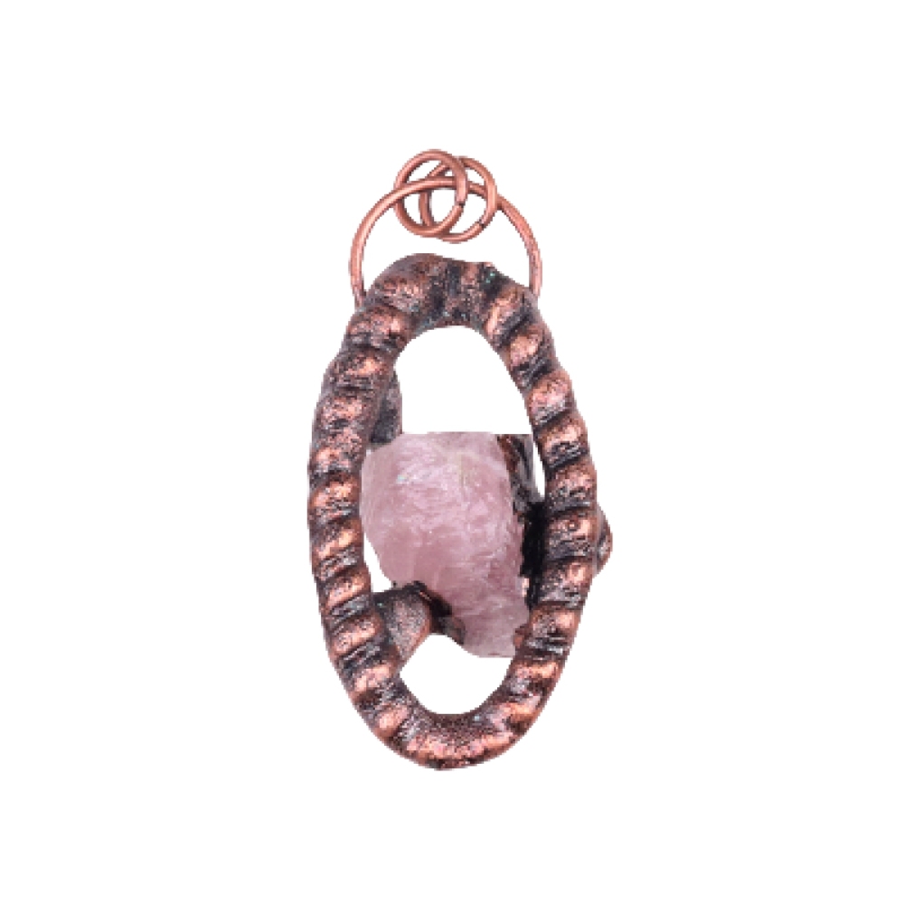 Natural Raw Gemstone Nugget Handcrafted Retro Red Copper Eye Pendant for Making Jewelry SP1912C