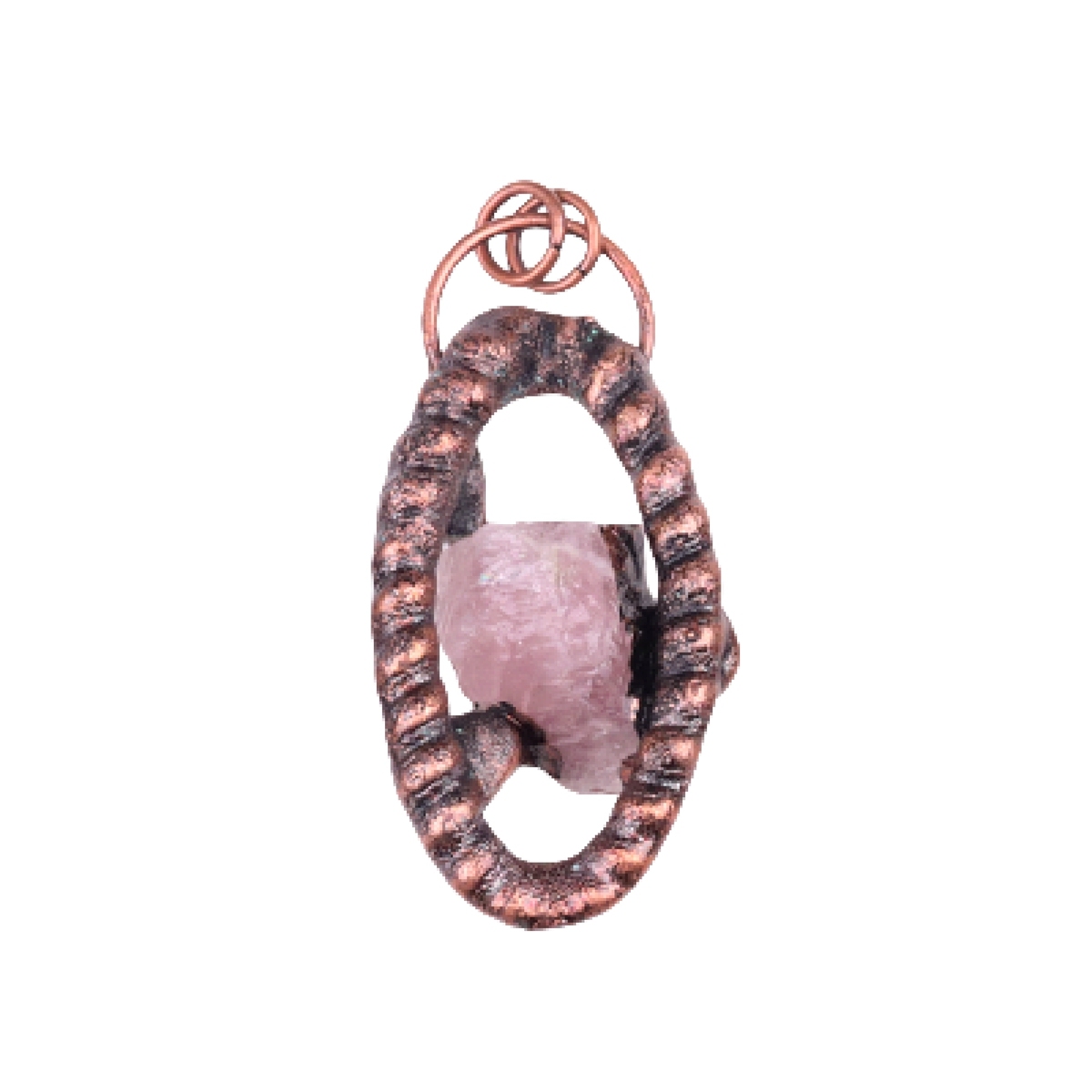 Natural Raw Gemstone Nugget Handcrafted Retro Red Copper Eye Pendant for Making Jewelry SP1912C