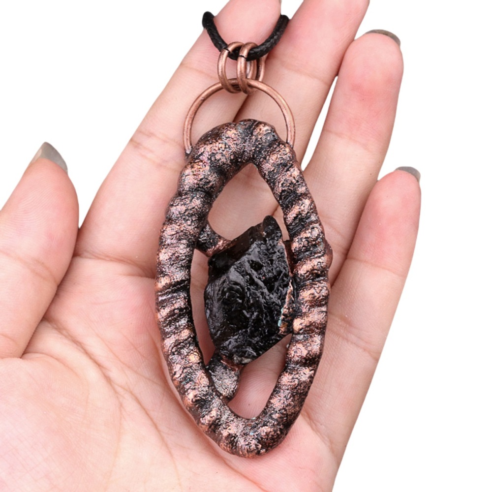 Natural Raw Gemstone Nugget Handcrafted Retro Red Copper Eye Pendant for Making Jewelry SP1912C