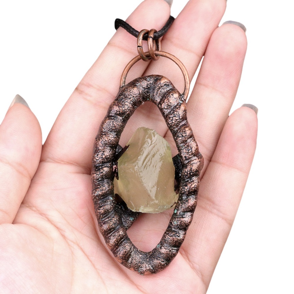 Natural Raw Gemstone Nugget Handcrafted Retro Red Copper Eye Pendant for Making Jewelry SP1912C