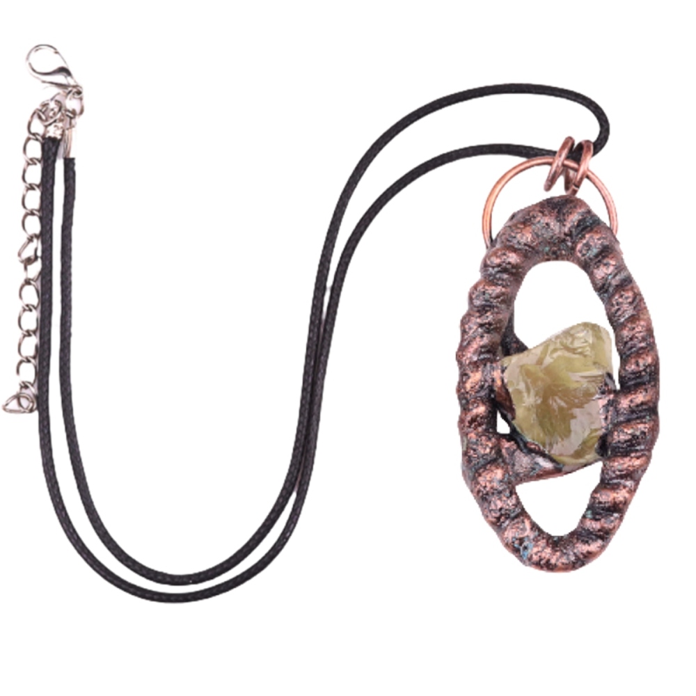 Natural Raw Gemstone Nugget Handcrafted Retro Red Copper Eye Pendant for Making Jewelry SP1912C