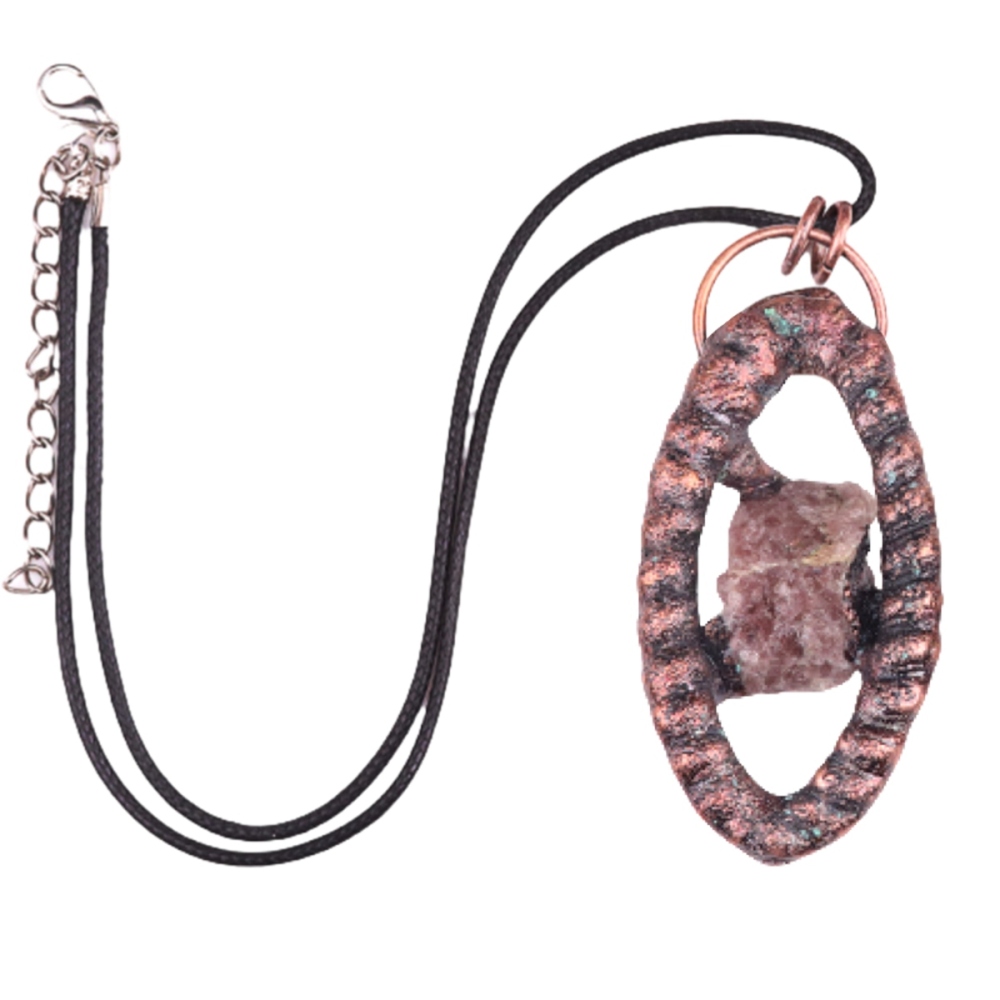 Natural Raw Gemstone Nugget Handcrafted Retro Red Copper Eye Pendant for Making Jewelry SP1912C