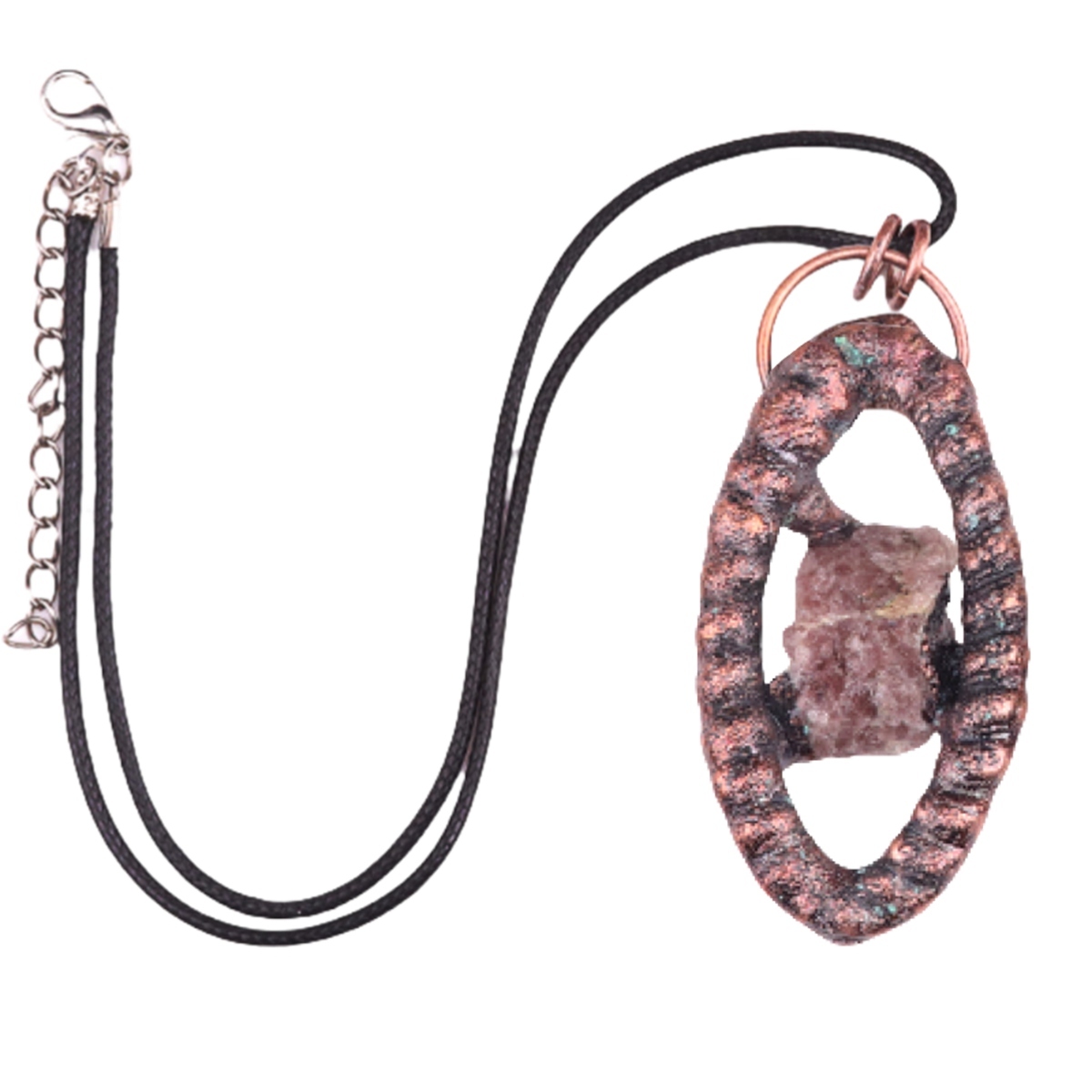 Natural Raw Gemstone Nugget Handcrafted Retro Red Copper Eye Pendant for Making Jewelry SP1912C