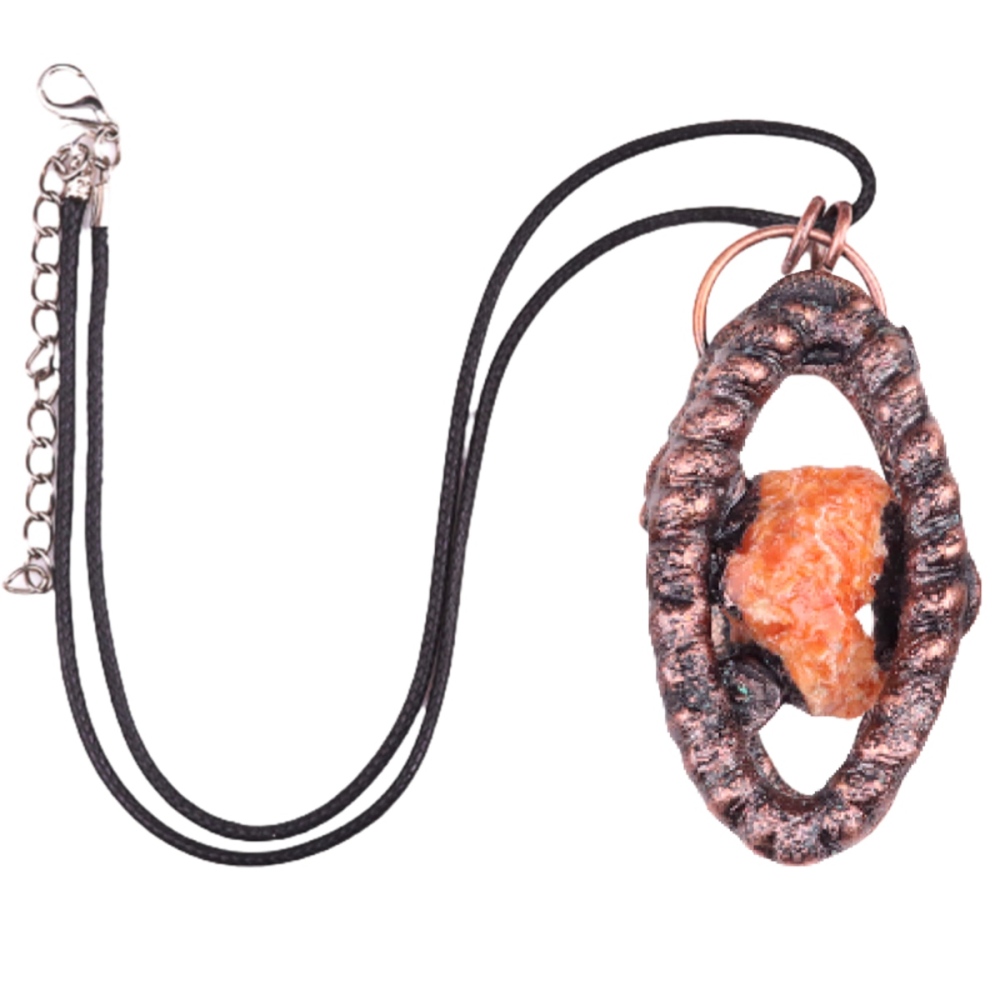 Natural Raw Gemstone Nugget Handcrafted Retro Red Copper Eye Pendant for Making Jewelry SP1912C