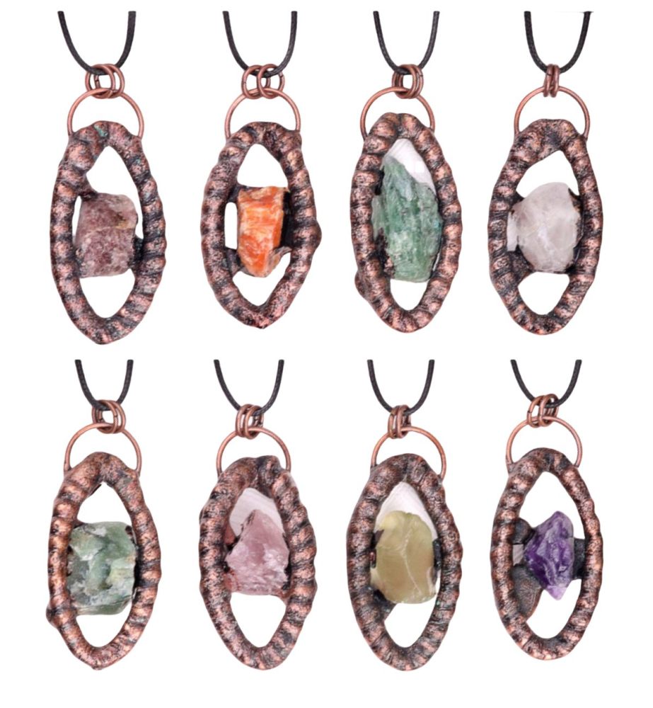 Natural Raw Gemstone Nugget Handcrafted Retro Red Copper Eye Pendant for Making Jewelry SP1912C