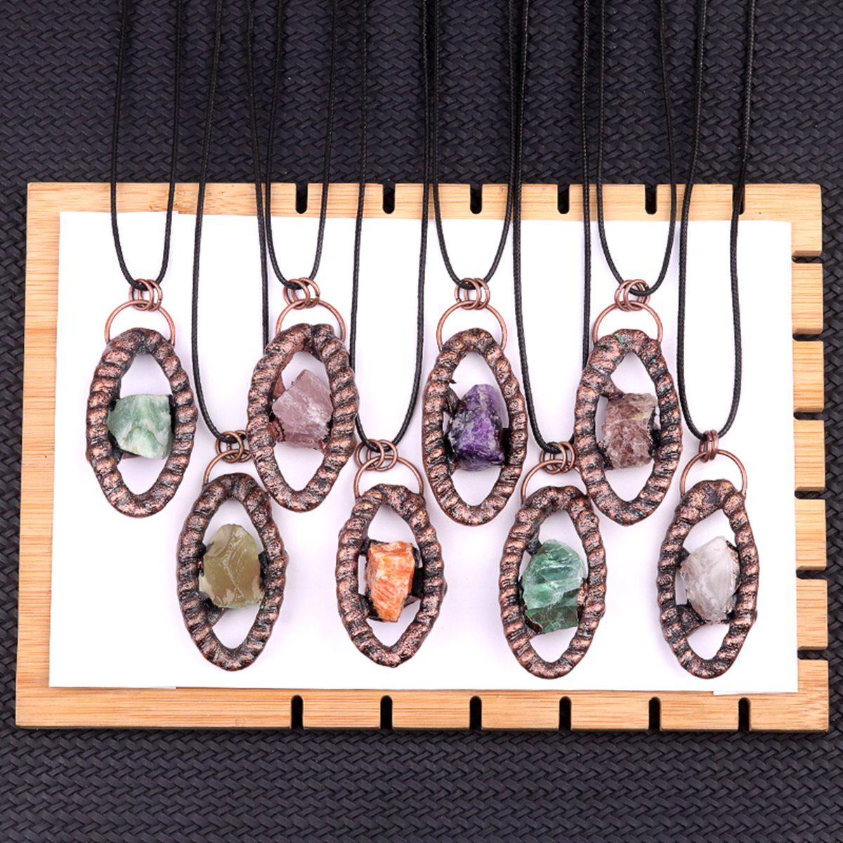 Natural Raw Gemstone Nugget Handcrafted Retro Red Copper Eye Pendant for Making Jewelry SP1912C