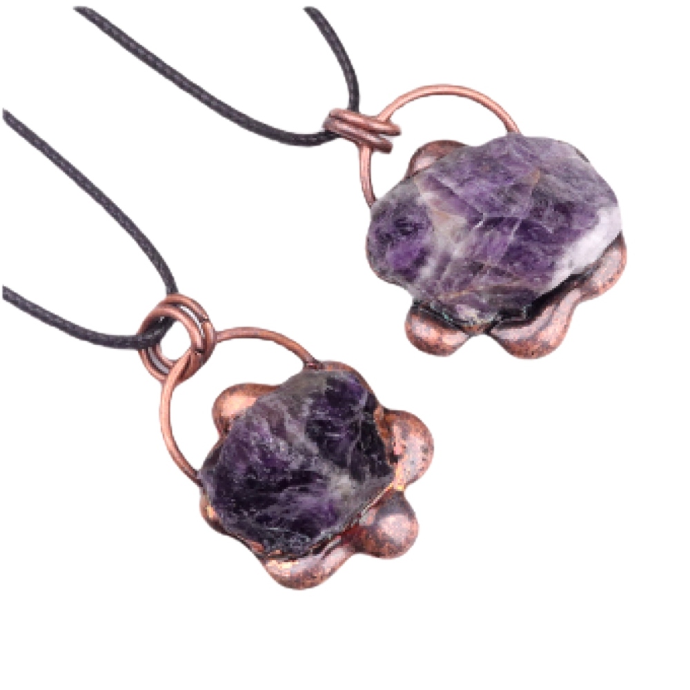 Natural Raw Gemstone Nugget Handcrafted Retro Red Copper Sunflower Pendant for Making Jewelry SP1914C