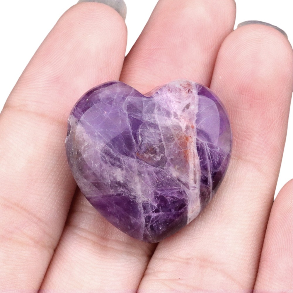 25MM Gemstone Heart  Drilled 3MM Side Hole for Making Jewelry