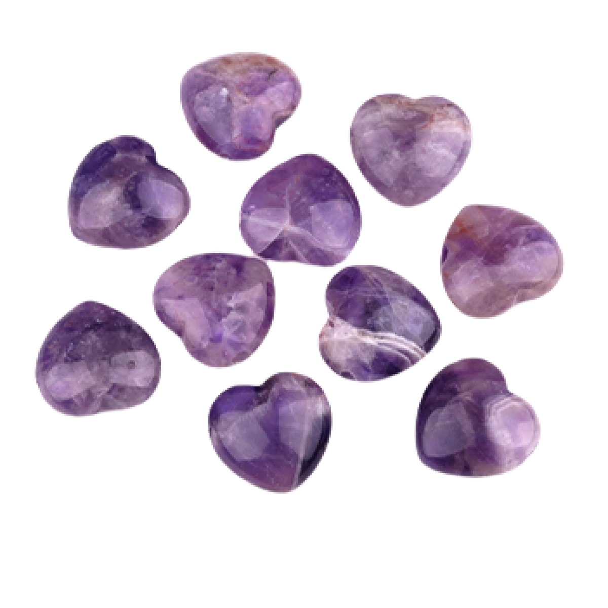 25MM Gemstone Heart  Drilled 3MM Side Hole for Making Jewelry