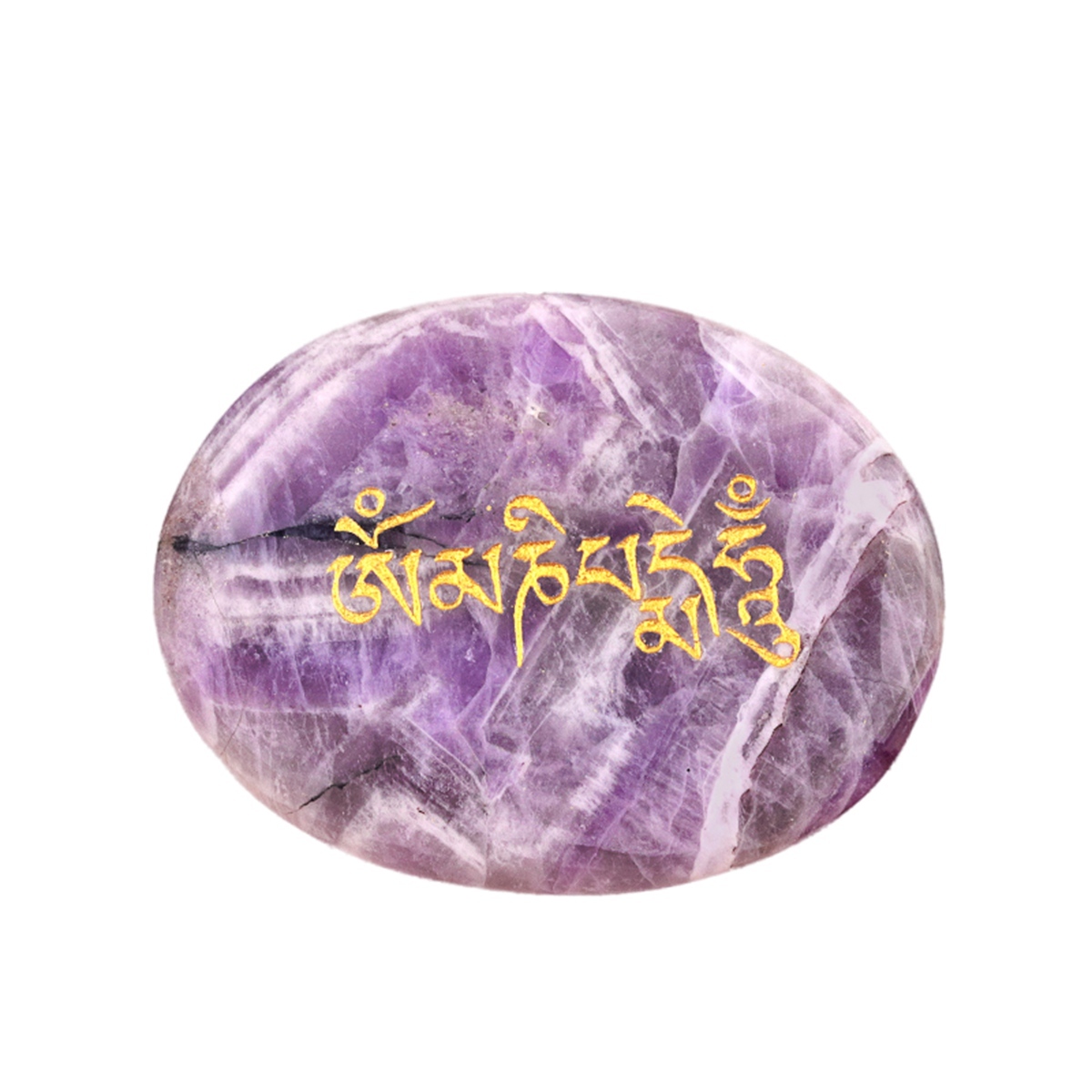 Thumb Worry Stone for Anxiety Stress Relief Meditation Home Decor-"Om Mani Padme Hum"