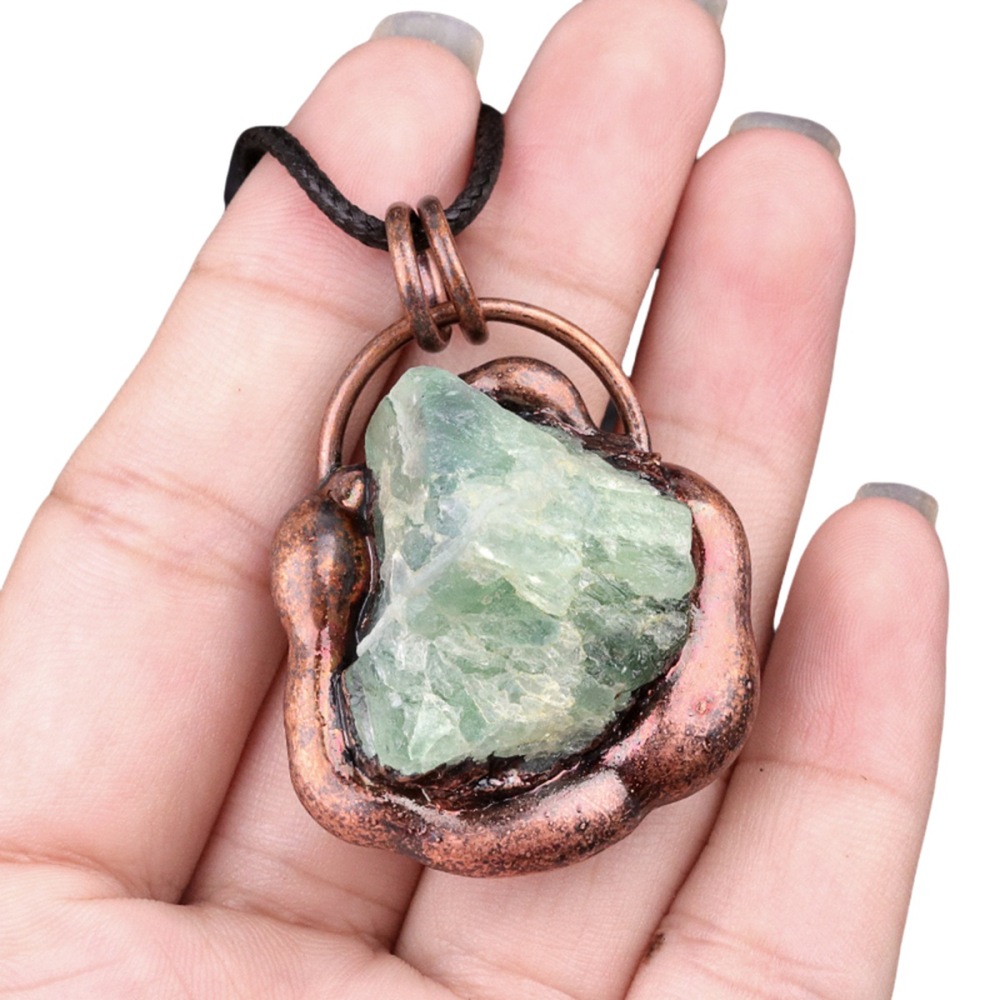 Natural Raw Gemstone Nugget Handcrafted Retro Red Copper Sunflower Pendant for Making Jewelry SP1914C