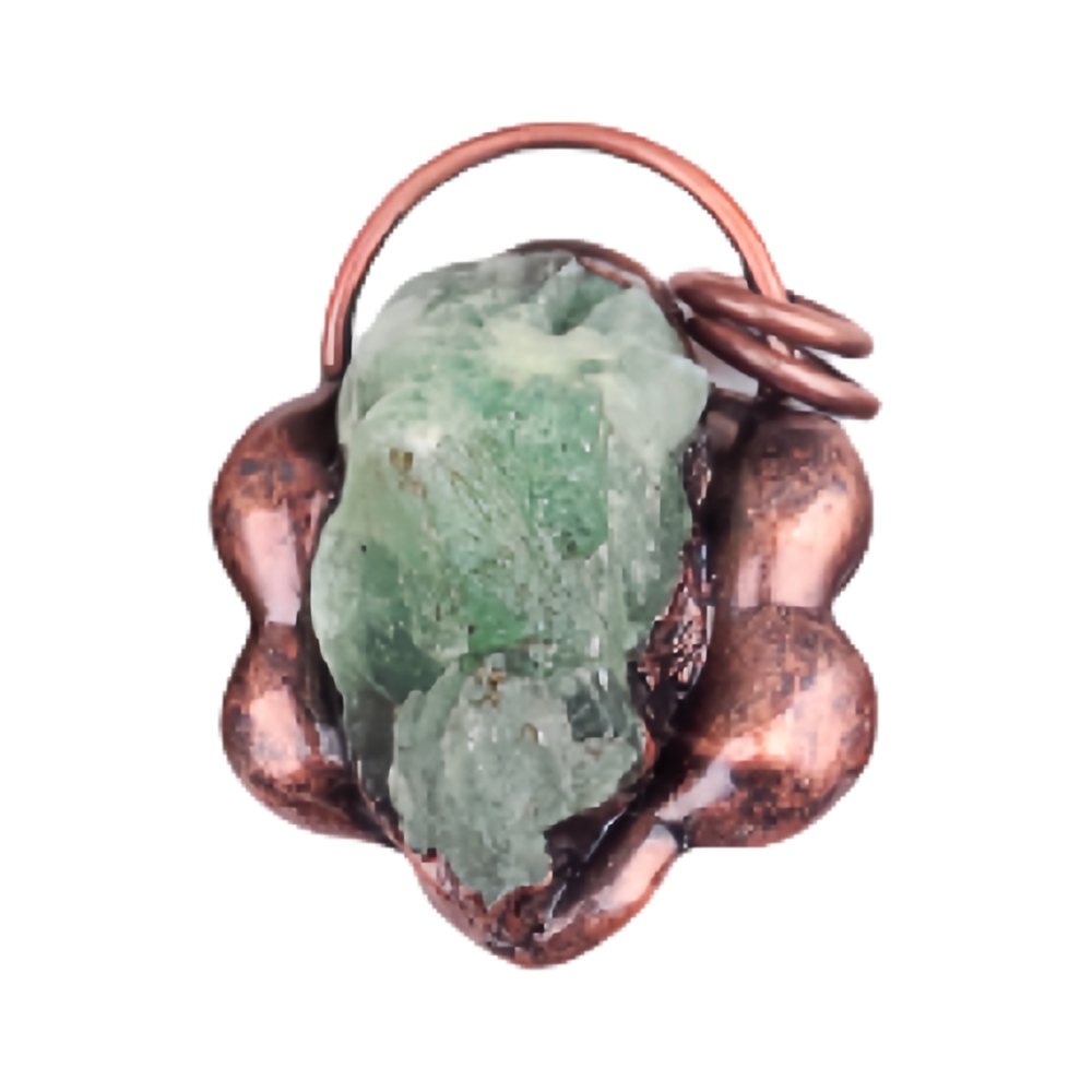 Natural Raw Gemstone Nugget Handcrafted Retro Red Copper Sunflower Pendant for Making Jewelry SP1915C